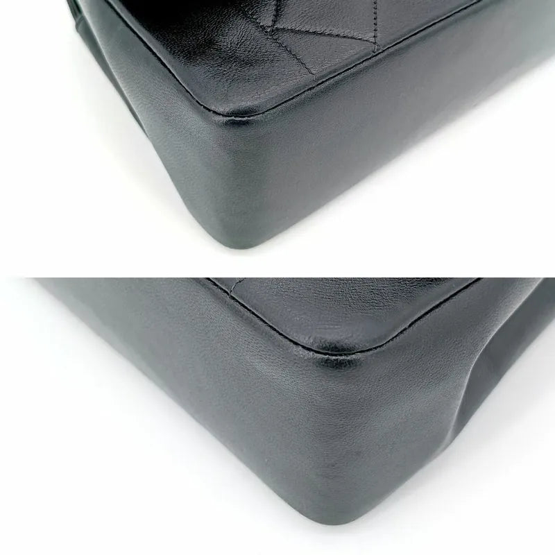 jr660-chanel-vintage-black-lambskin-quilted-flap-bag