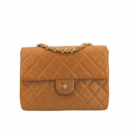 js678-chanel-vintage-brown-lambskin-20cm-mini-square-flap-bag