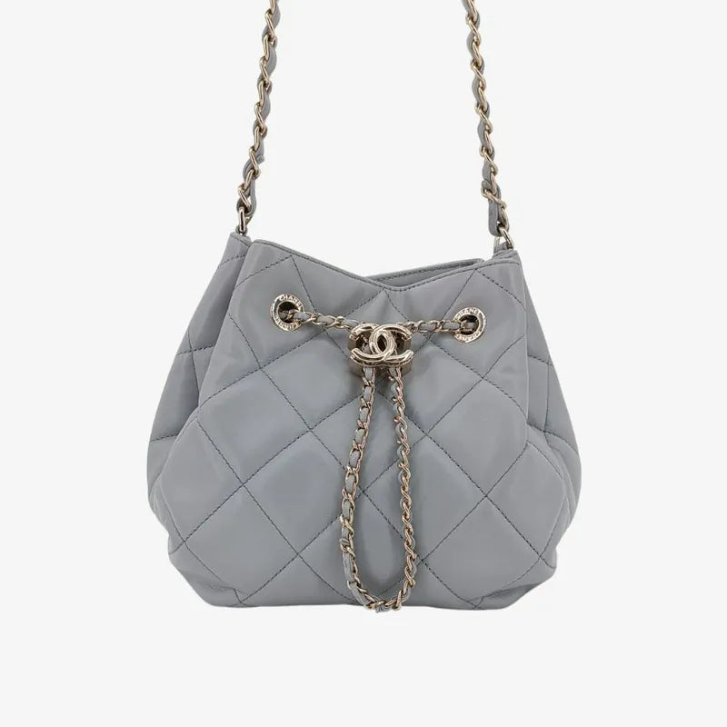 yu004-chanel-grey-lambskin-drawstring-bucket-bag