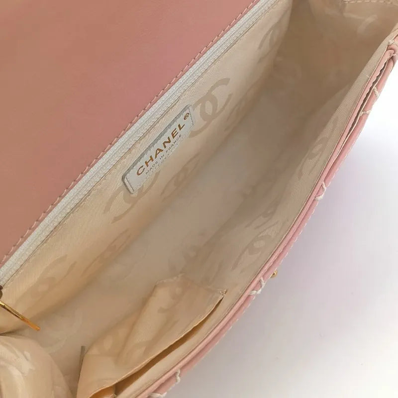 js496-chanel-vintage-pink-calfskin-wild-stitch-handbag