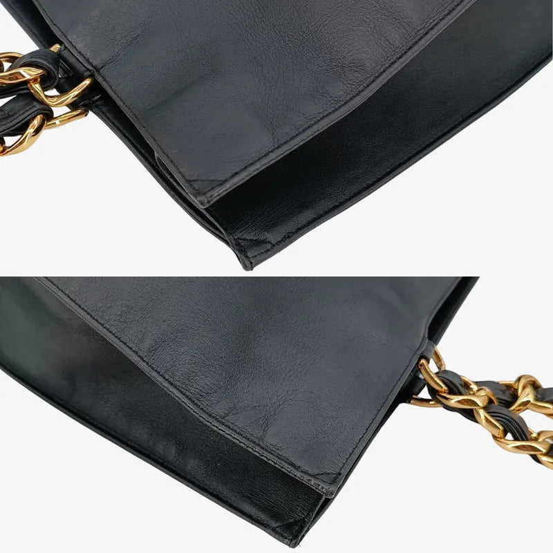 jq871-chanel-vintage-black-calfskin-cc-mark-chunky-chain-tote-bag