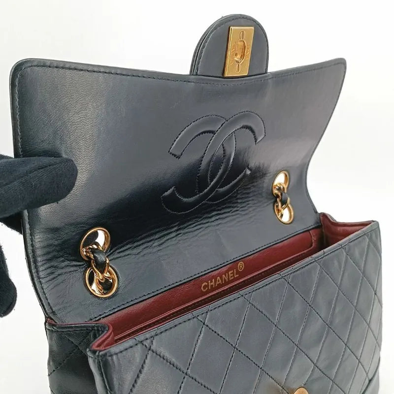 c379-chanel-vintage-black-lambskin-quilted-flap-bag