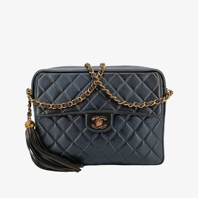 jah115-chanel-vintage-black-lambskin-quilted-camera-bag