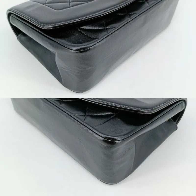 ra027-chanel-vintage-black-lambskin-22cm-diana-flap-bag