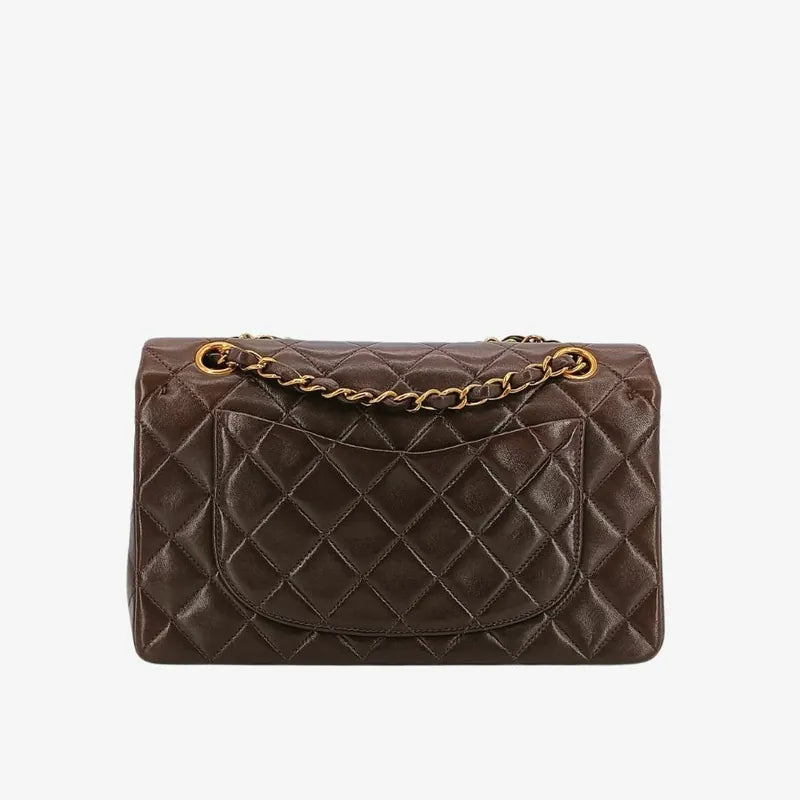 c391-chanel-vintage-brown-lambskin-23cm-classic-flap-bag