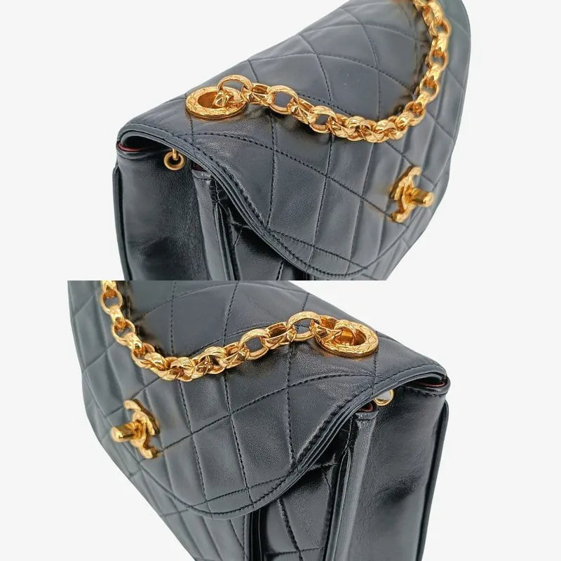 jt663-chanel-vintage-black-lambskin-gold-chain-flap-bag