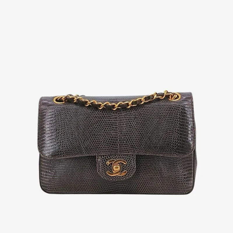 c378-chanel-vintage-brown-lizard-skin-23cm-classic-flap-bag