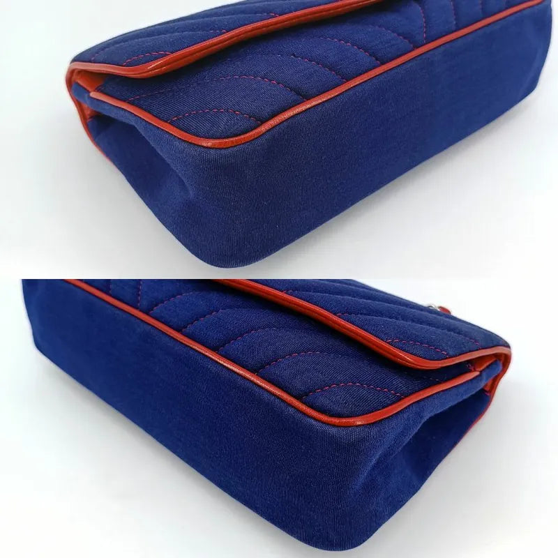 ra006-chanel-blue-cotton-chevron-leo-lion-flap-bag