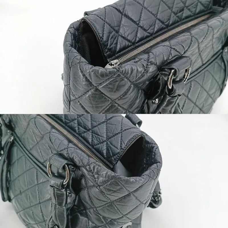 ra660-chanel-vintage-black-calfskin-lady-braid-tote-bag
