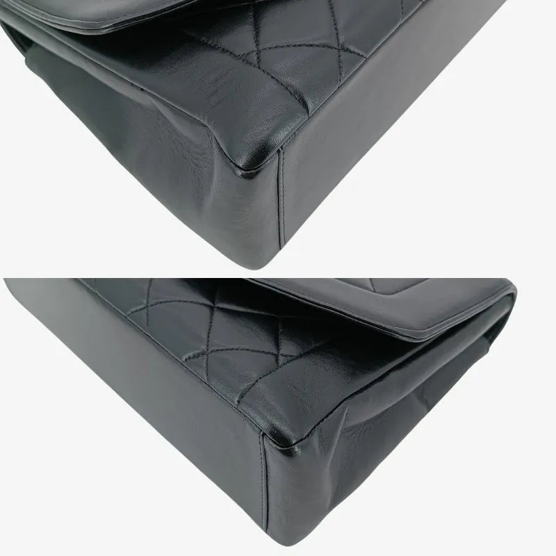 rb125-chanel-vintage-black-lambskin-tall-diana-flap-bag-with-back-pocket