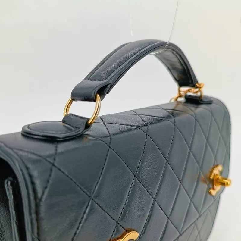 rb245-chanel-vintage-black-lambskin-double-turnlock-flap-bag