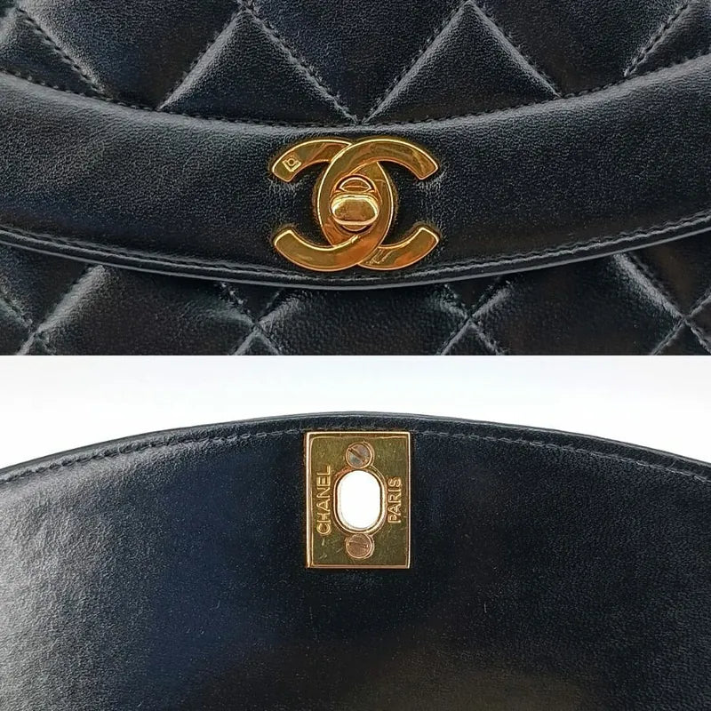 jt287-chanel-vintage-black-lambskin-22cm-diana-flap-bag