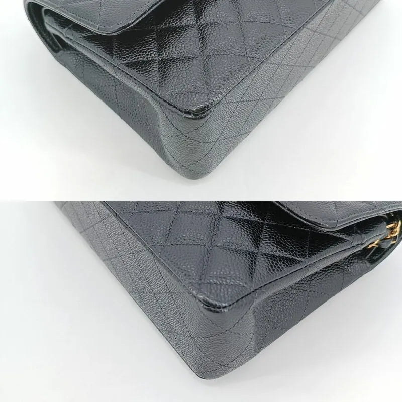 c398-chanel-vintage-black-caviar-leather-25cm-classic-flap-bag