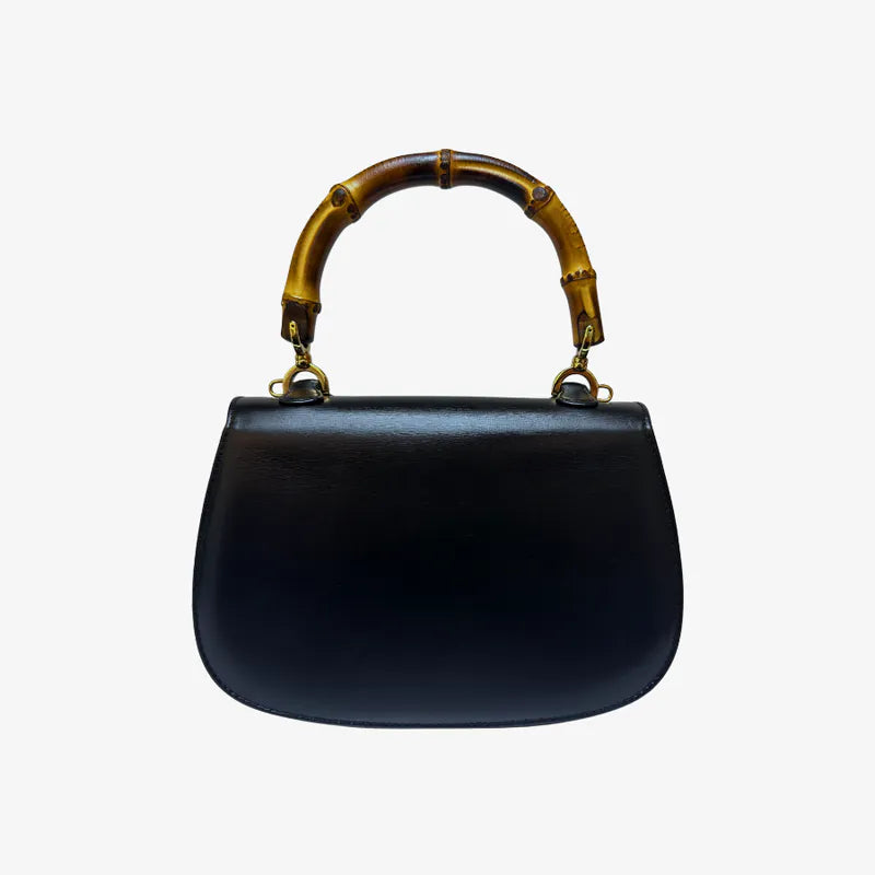 jw434-gucci-vintage-black-box-leather-bamboo-shoulder-bag