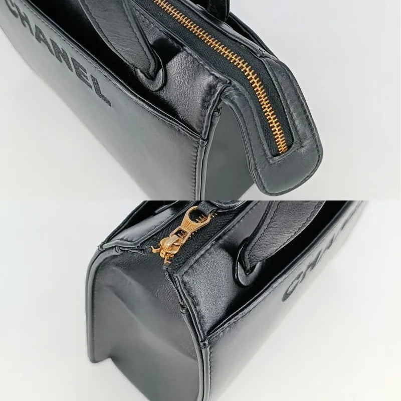 jah85-chanel-vintage-black-lambskin-embroidered-logo-tote-bag