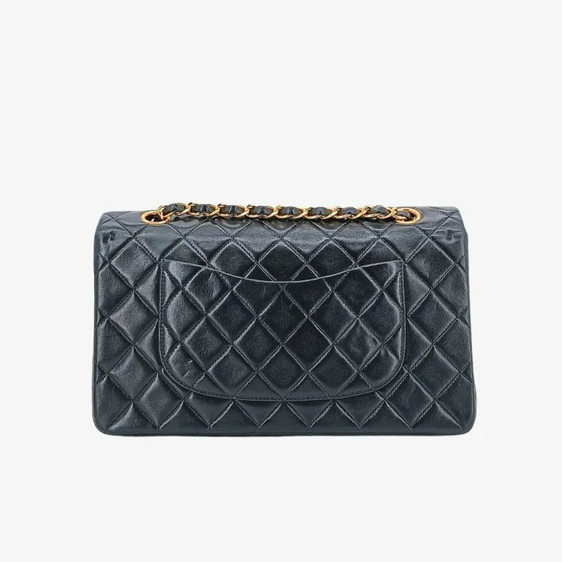 ra205-chanel-vintage-black-lambskin-25cm-classic-flap-bag