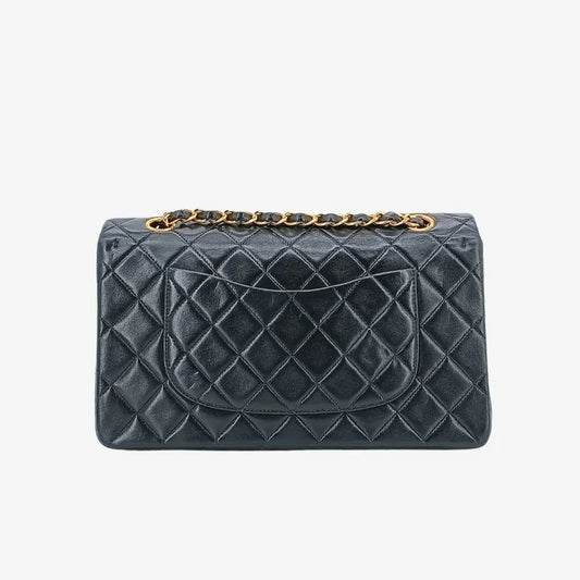 ra205-chanel-vintage-black-lambskin-25cm-classic-flap-bag