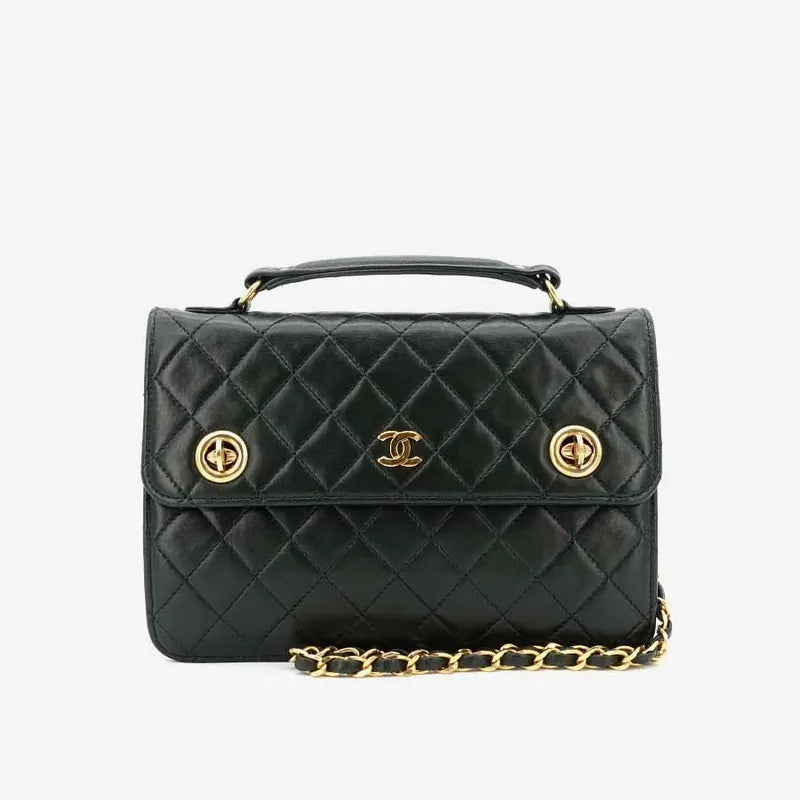 jq865-chanel-vintage-green-lambskin-double-lock-flap-bag