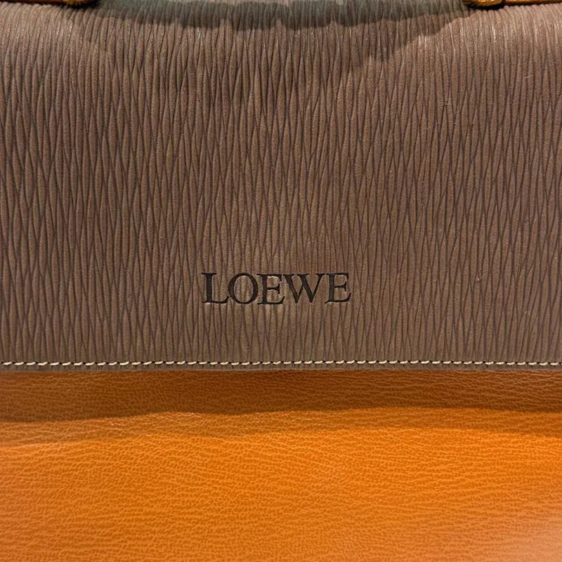 ju432-loewe-vintage-brown-caviar-leather-snake-bone-handle-shoulder-bag