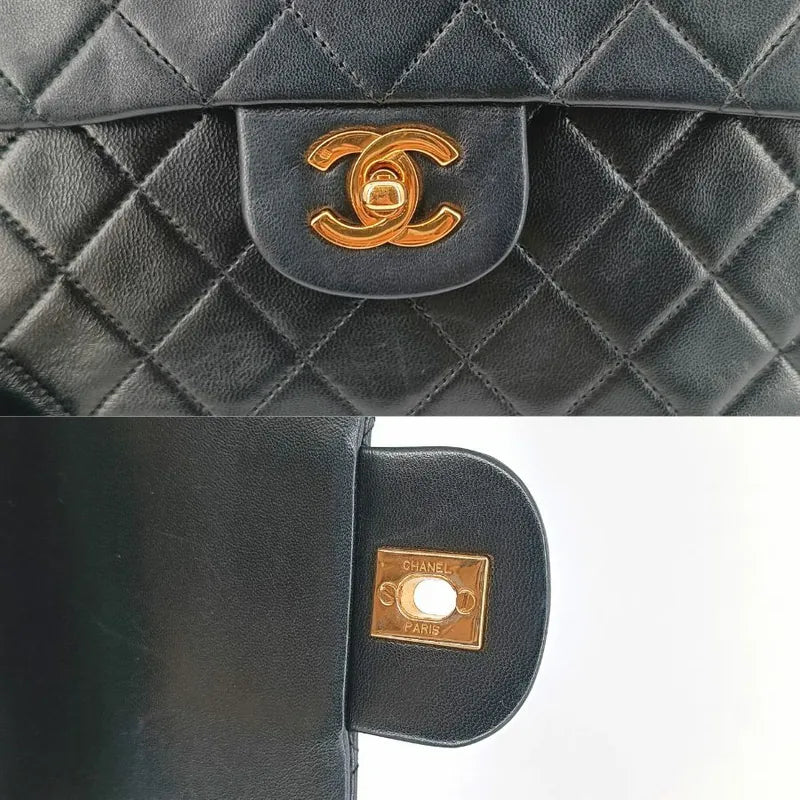 c336-chanel-vintage-black-lambskin-25cm-flap-bag