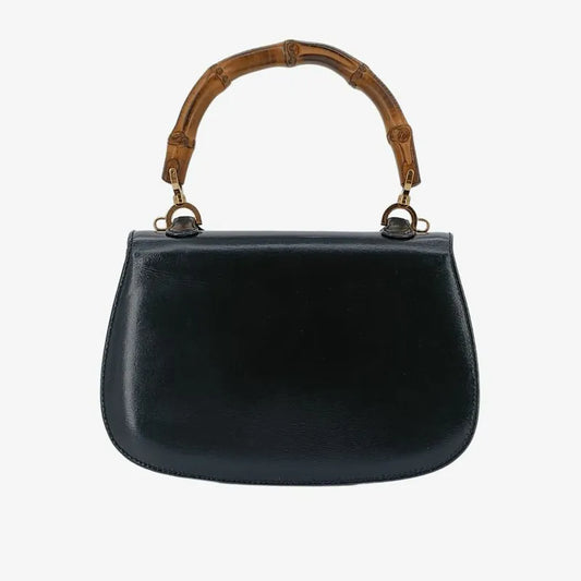 jt760-gucci-vintage-black-box-leather-bamboo-shoulder-bag