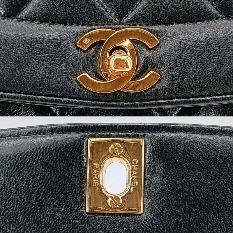 c502-chanel-vintage-black-lambskin-25cm-diana-flap-bag