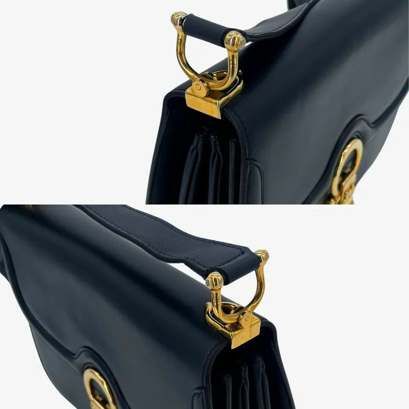 re090-celine-vintage-navy-leather-shoulder-bag