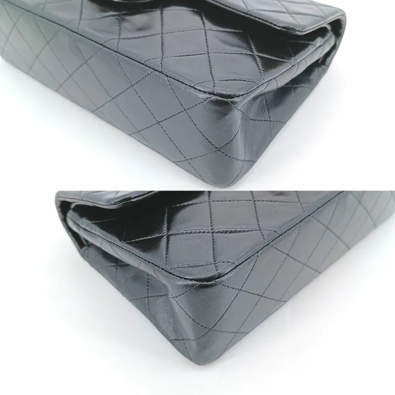 jt008-chanel-vintage-black-lambskin-23cm-classic-flap-bag