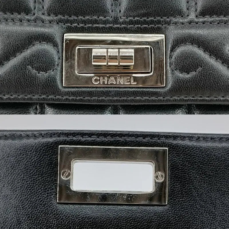 c505-chanel-vintage-black-lambskin-checked-255-flap-bag