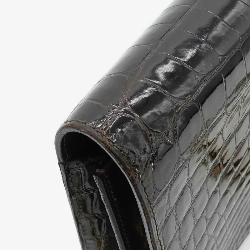 jq795-chanel-vintage-brown-crocodile-skin-flap-bag