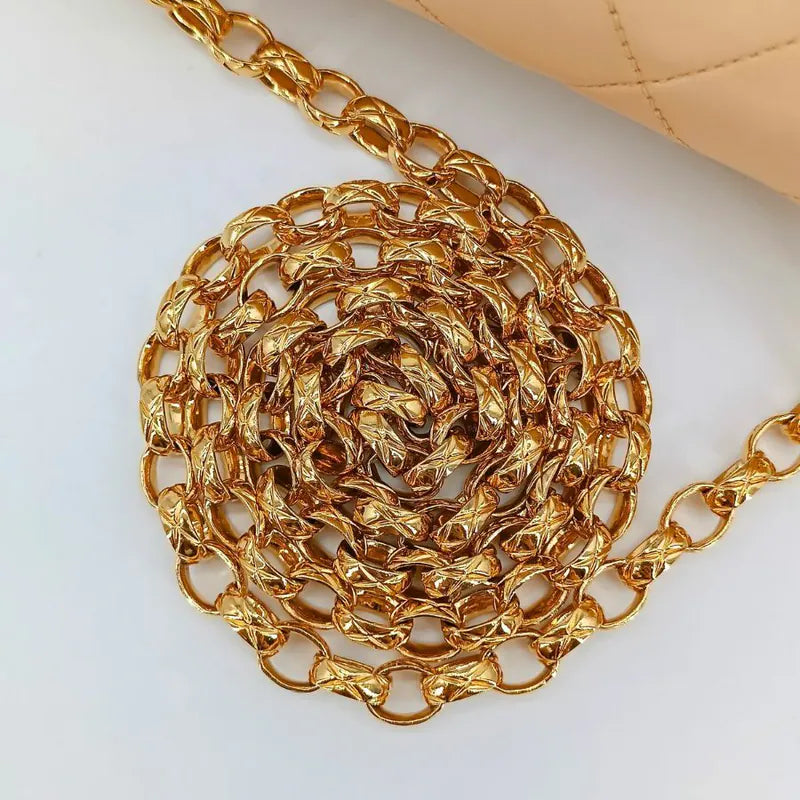 ra822-chanel-vintage-beige-lambskin-gold-chain-flap-bag