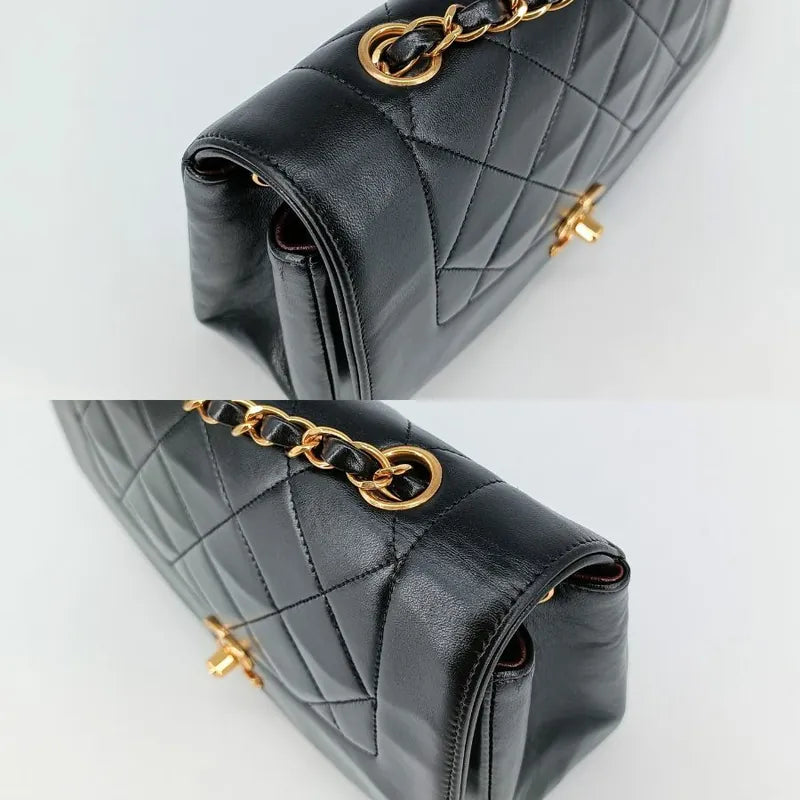 ra027-chanel-vintage-black-lambskin-22cm-diana-flap-bag