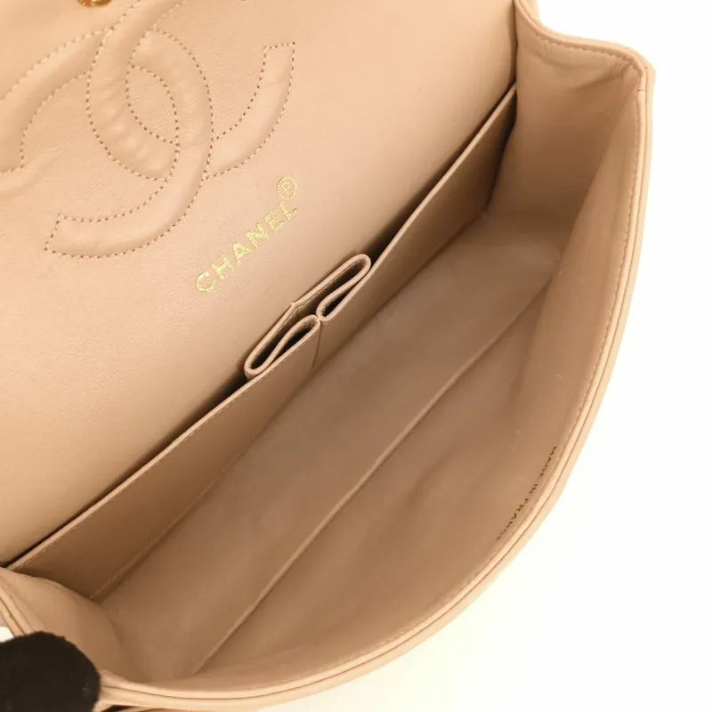 jr791-chanel-vintage-beige-lambskin-25cm-classic-flap-bag