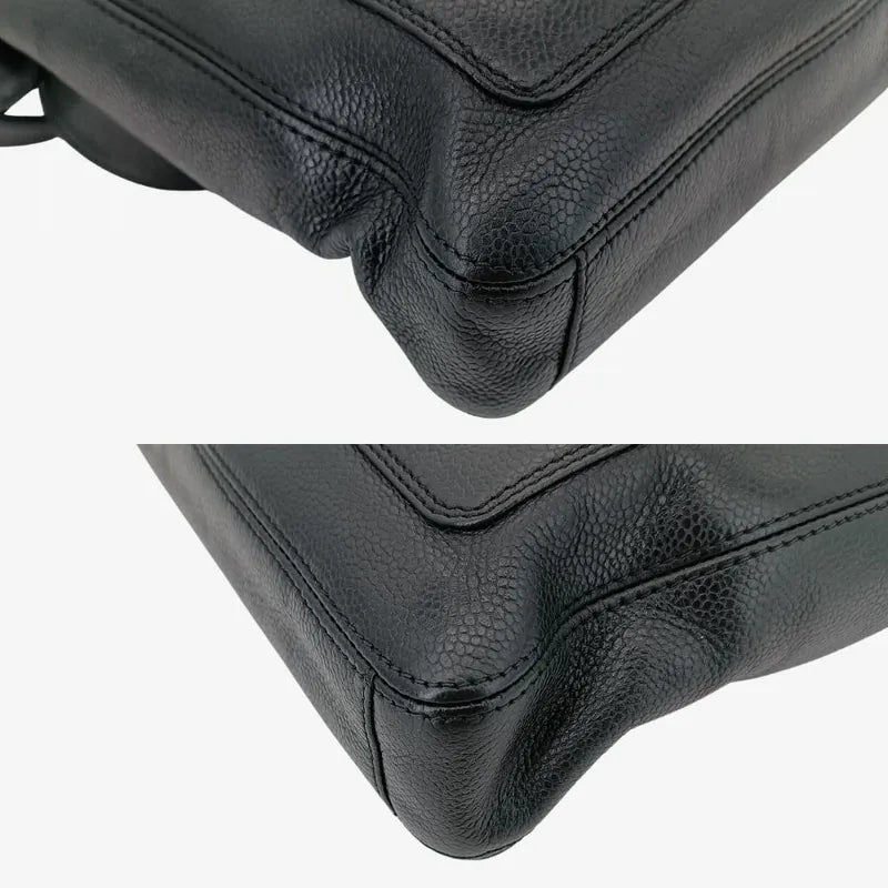 jw208-chanel-vintage-black-caviar-leather-embroidered-logo-tote-bag