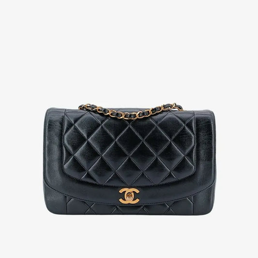 ju221-chanel-vintage-black-lambskin-25cm-diana-flap-bag