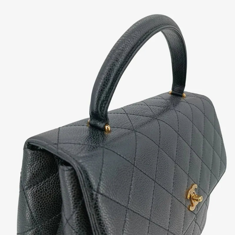 yu006-hanel-vintage-black-caviar-leather-kelly-handbag