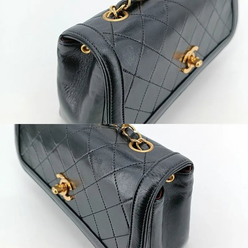 jr406-chanel-vintage-black-lambskin-quilted-flap-bag