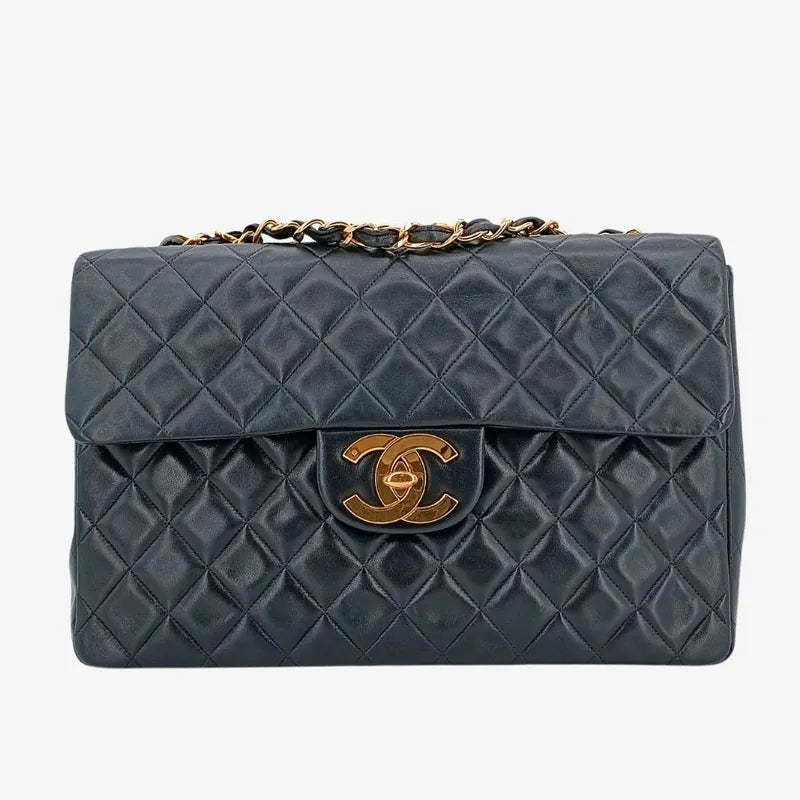 jah104-chanel-vintage-black-lambskin-maxi-classic-flap-bag