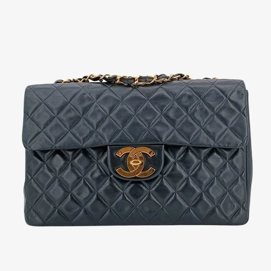 jah104-chanel-vintage-black-lambskin-maxi-classic-flap-bag