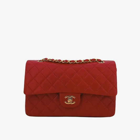 ra377-chanel-vintage-red-lambskin-25cm-classic-flap-bag