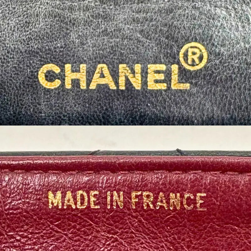 c575-chanel-vintage-black-lambskin-gold-chain-flap-bag