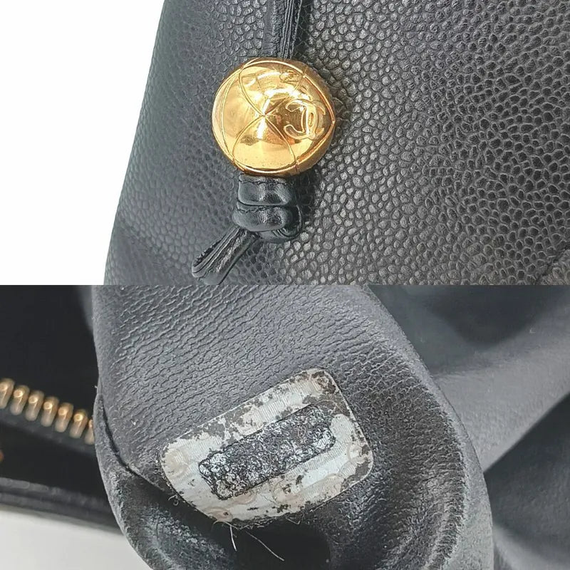 jt031-chanel-vintage-black-caviar-leather-embossed-logo-tote-bag