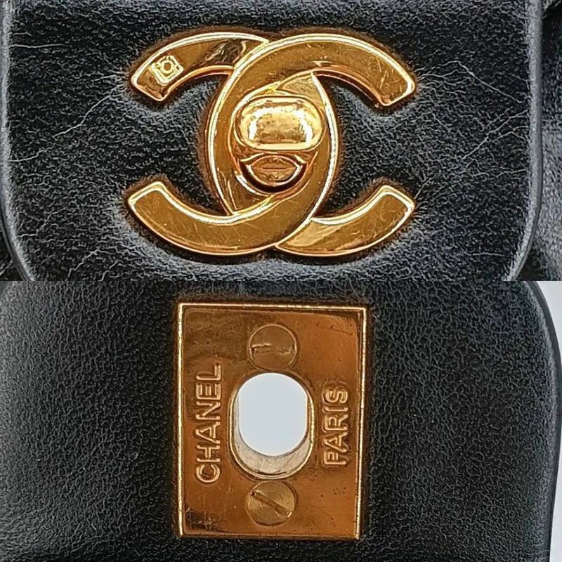 jr524-chanel-vintage-black-lambskin-25cm-classic-flap-bag