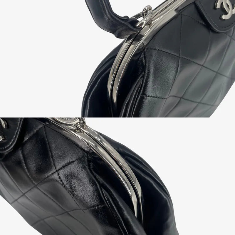 jx723-chanel-vintage-black-lambskin-quilted-kisslock-handbag