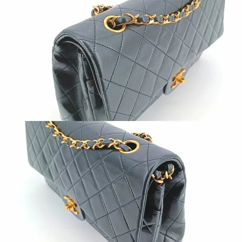 jt150-chanel-vintage-black-lambskin-25cm-classic-flap-bag