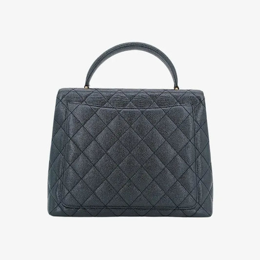 c401-chanel-vintage-black-caviar-leather-kelly-handbag