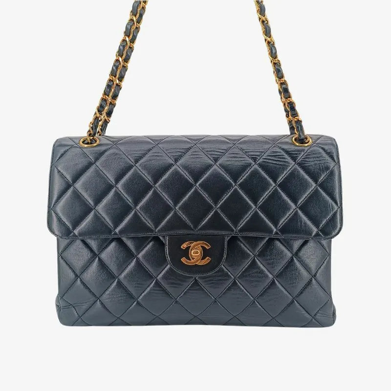 rb742-chanel-vintage-black-lambskin-double-side-jumbo-flap-bag
