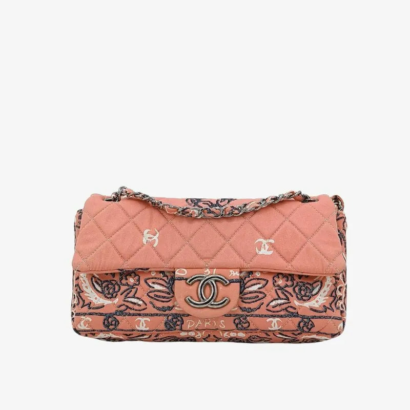 c317-chanel-vintage-pink-cotton-quilted-flower-print-flap-bag