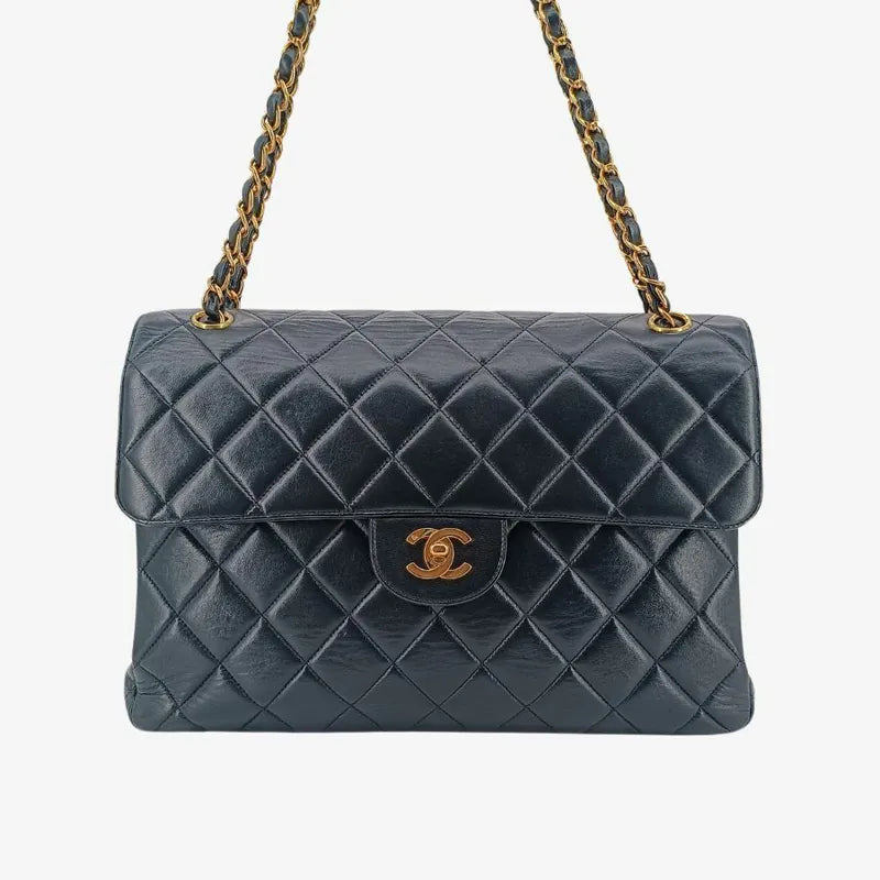 rb742-chanel-vintage-black-lambskin-double-side-jumbo-flap-bag
