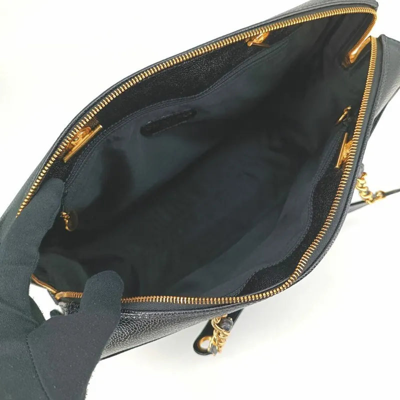 tk016-chanel-vintage-black-caviar-leather-embossed-logo-tote-bag